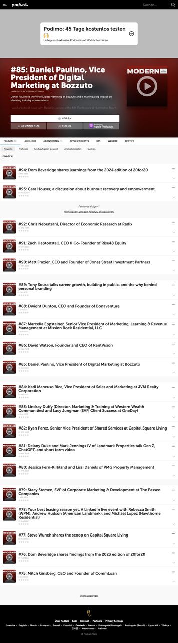 Episode listing for Marketing, customer data platforms and AI