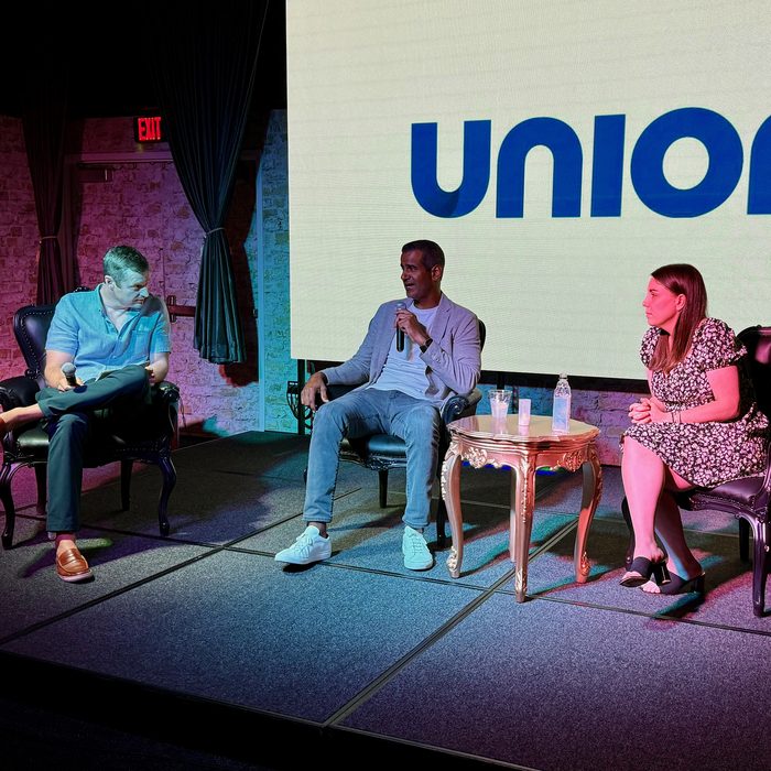 Daniel Paulino speaking on a panel at a Union event